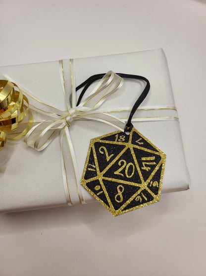 20-Sided Gaming Dice Gift Tag