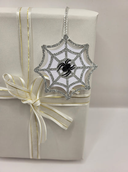 Glitter Spiderweb Gift Tag